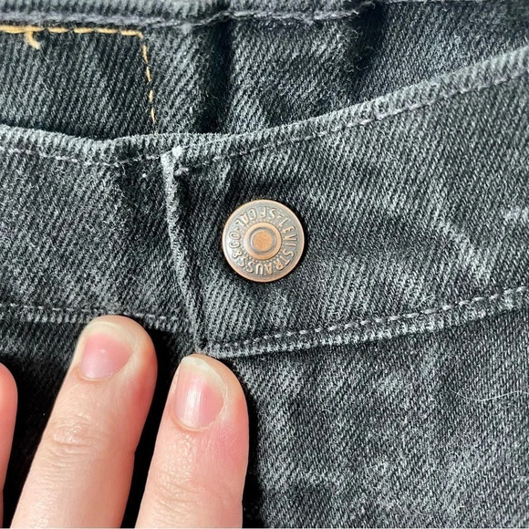 Vintage Orange Tab Levi's Jeans 90's Straight Leg  Denim Black - Picture 6 of 9